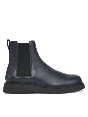 Sztyblety Calvin Klein Combat Ess Chelsea Boot Lth YM0YM01374 Granatowy