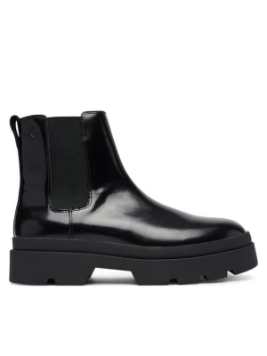 Sztyblety Calvin Klein Lugged Chelsea Boot Matt Lth HM0HM02445 Czarny