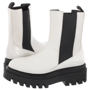 Sztyblety Flatform Chelsea Boot YW0YW00850 YBR White (CK192-a) Calvin Klein