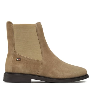 Sztyblety Tommy Hilfiger Flag Suede Low Chelsea FW0FW08176 Beżowy