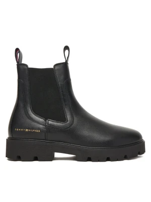Sztyblety Tommy Hilfiger Lthr Low Chelsea FW0FW08775 Czarny