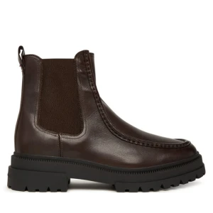 Sztyblety Tommy Hilfiger Th Chunky Dress Casual Chel FM0FM05763 Brązowy