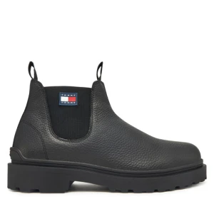 Sztyblety Tommy Jeans Tjm Chelsea Leather Wl EM0EM01670 Czarny