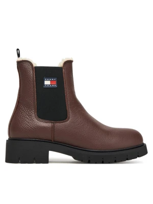 Sztyblety Tommy Jeans Tjw Chelsea Boot Wl EN0EN02826 Brązowy