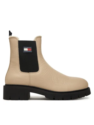 Sztyblety Tommy Jeans Tjw Chelsea Boot Wl EN0EN02826 Écru Kremowy