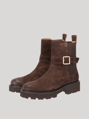 Sztyblety Velluto Stampa Mariana w kolorze ciemnobrązowym Joop