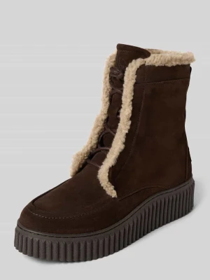 Sztyblety z naturalnej skóry bydlęcej welurowej Marc O'Polo