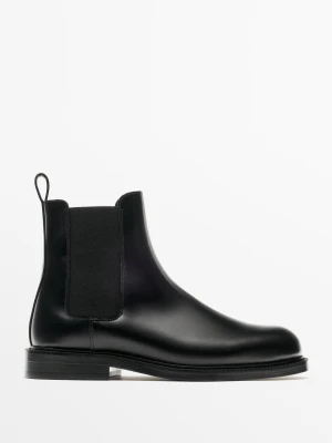 Sztyblety Ze Skóry - Czarny - Massimo Dutti - Male