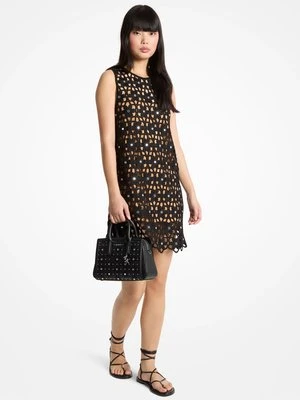 Szydełkowa kwiecista sukienka z lustrzanymi zdobieniami MICHAEL Michael Kors