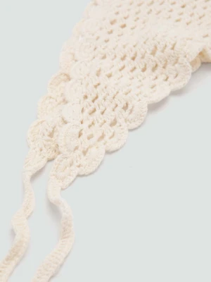 Szydełkowa opaska do włosów kremowy / écru - Dzieci - Rozmiar uniwersalny - MANGO KIDS