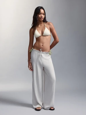 Szydełkowe bikini z figami ze średnim stanem złamana biel - Dziewczyna - - MANGO TEEN