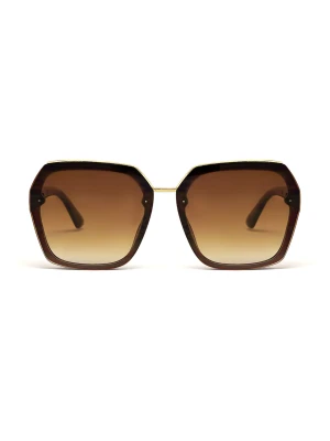 Szykowne okulary przeciwsłoneczne w brązowym kolorze Top Secret