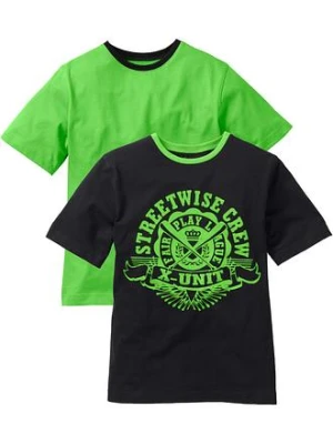 T-shirt (2 szt.) z czystej bawełny bonprix