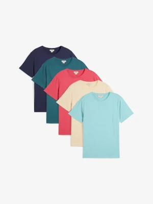 T-shirt (5 szt.) BonPrix czerwony