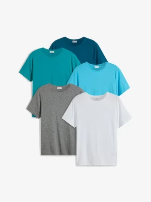 T-shirt (5 szt.) BonPrix niebieski