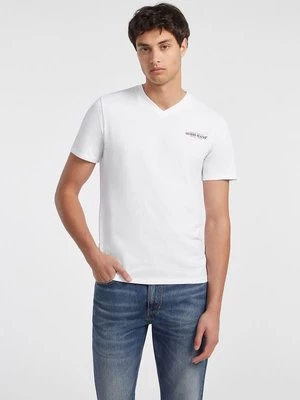 T-Shirt American Tradition Dekolt V Fason Slim Guess