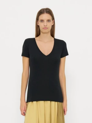 T-shirt basic 7 For All Mankind czarny