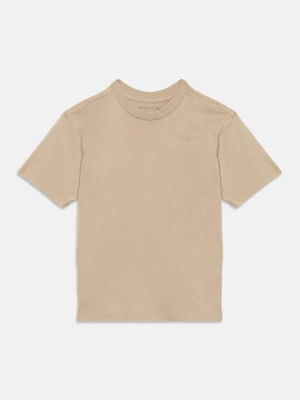 T-shirt basic Abercrombie & Fitch beżowy