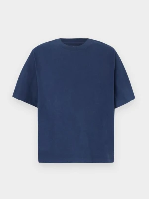 T-shirt basic Abercrombie & Fitch granatowy
