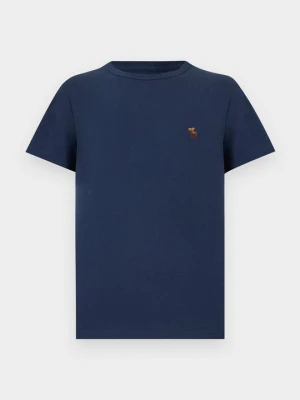 T-shirt basic Abercrombie & Fitch granatowy