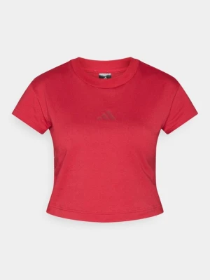 T-shirt basic Adidas bordowy
