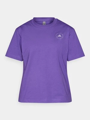 T-shirt basic Adidas by Stella McCartney fioletowy