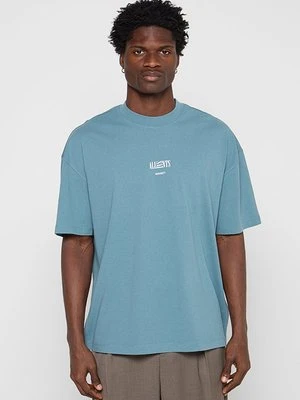 T-shirt basic AllSaints niebieski