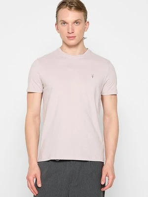 T-shirt basic AllSaints jasnoróżowy