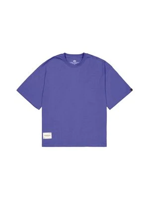 T-shirt basic Alpha Industries fioletowy