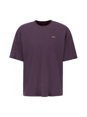 T-shirt basic Alpha Industries fioletowy