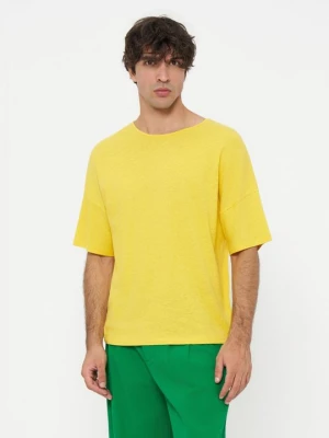 T-shirt basic American Vintage żółty