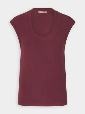 T-shirt basic Anna Field ciemnoczerwony