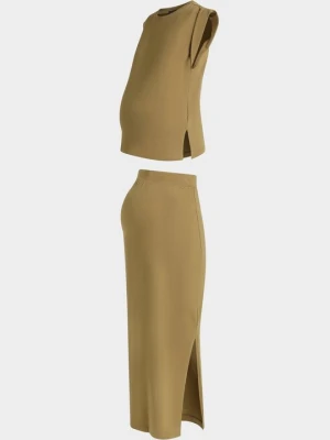 T-shirt basic Anna Field MAMA By Zalando oliwkowy