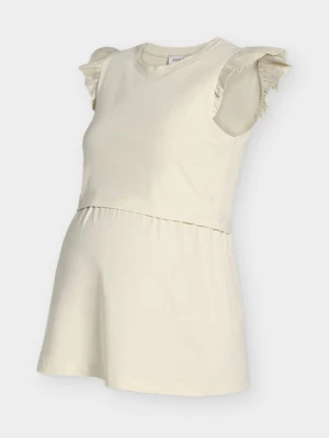 T-shirt basic Anna Field MAMA By Zalando piaskowy
