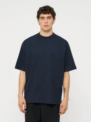 T-shirt basic Armani Exchange granatowy