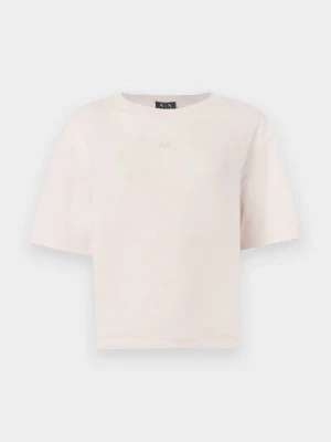 T-shirt basic Armani Exchange jasnoróżowy
