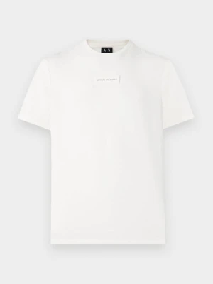 T-shirt basic Armani Exchange mleczny