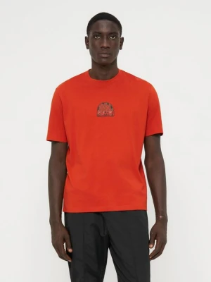 T-shirt basic Armani Exchange pomarańczowy
