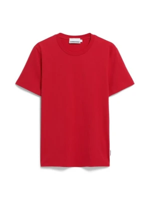 T-shirt basic ARMEDANGELS czerwony