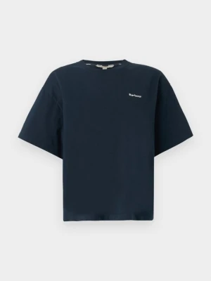 T-shirt basic Barbour granatowy