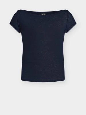 T-shirt basic BDG Urban Outfitters granatowy