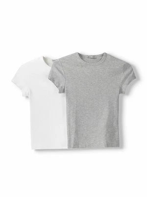 T-shirt basic Bershka biały