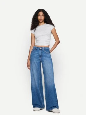T-shirt basic Bershka szary