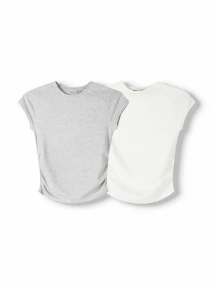 Zdjęcie produktu T-shirt basic Bershka beżowy