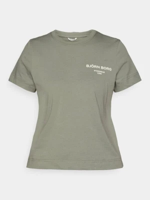 T-shirt basic Björn Borg zielony melanż