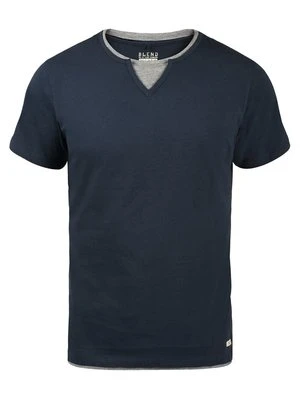 T-shirt basic Blend granatowy