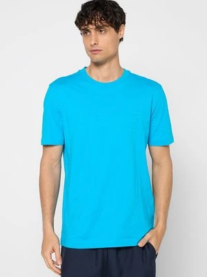 T-shirt basic Boss turkusowy