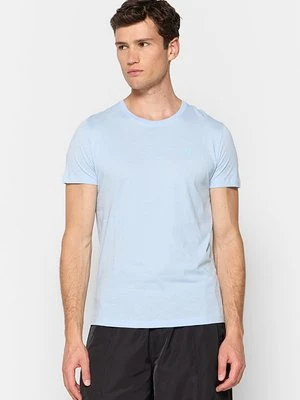 T-shirt basic Boss błękit królewski