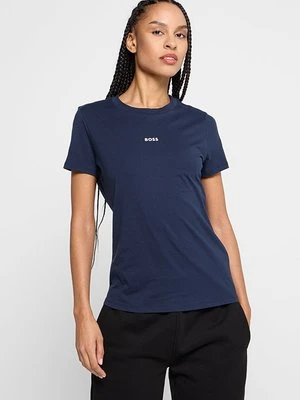 T-shirt basic Boss szafirowy