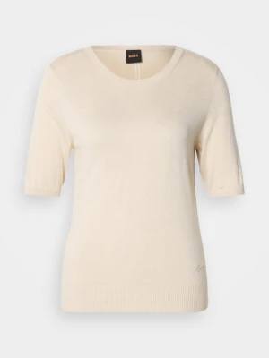 T-shirt basic Boss beżowy